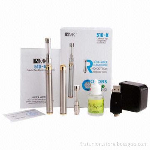 New Innovation 510-X Electronic Cigarette with Colorful Light Change when Smoking